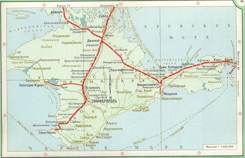 Схема Крымской железной дороги